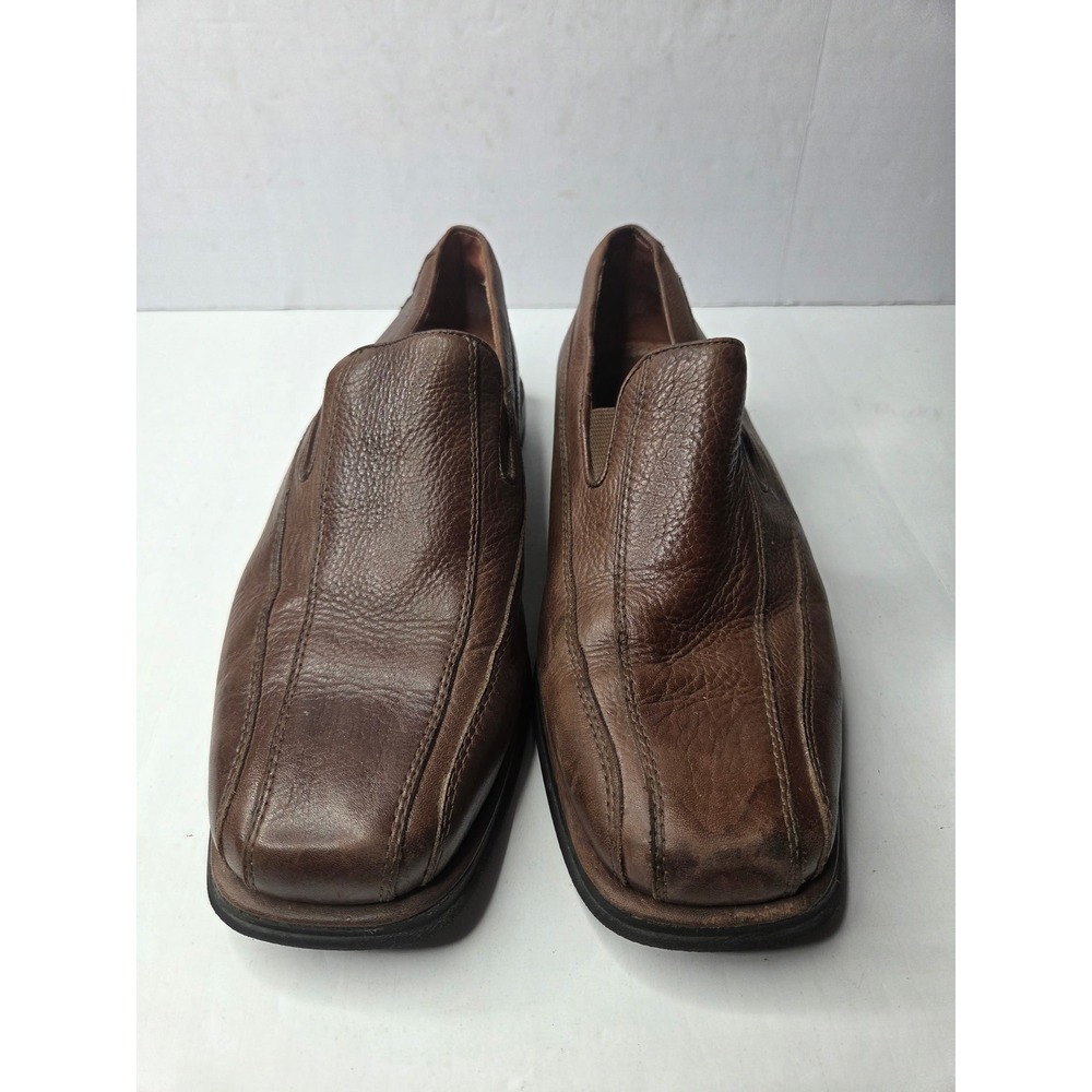 Nunn Bush Brown Leather Slip On‎ Loafers Mens 8.5 D Comfort Gel 533 Brazil